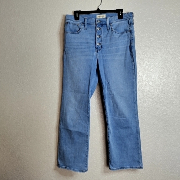 Madewell Cali Demi-Boot Jeans in Connolly Wash: Coolmax Denim Edition sz 30 - Picture 2 of 8